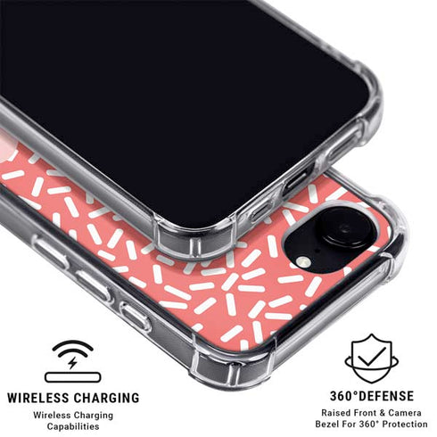 Coral Spring Sprinkles iPhone 16e Clear Case